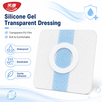 Pansement adhésif transparent réutilisable en gel de silicone et film PU de qualité médicale, doux pour la peau, certifié CE, pour usage domestique