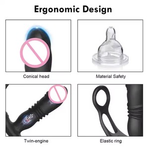 Massaggiatore Prostatico Impermeabile IPX7, Vibratore Dildo, Giocattoli <span class=keywords><strong>Sessuali</strong></span>, Vibratore per Orgasmo Maschile con Telecomando - Product Image 2