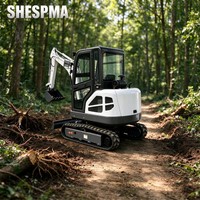 Mini-excavatrice sur chenilles à haut moment de charge avec godet de 0,07 m³ pour les travaux de terrassement et de creusement à petite échelle