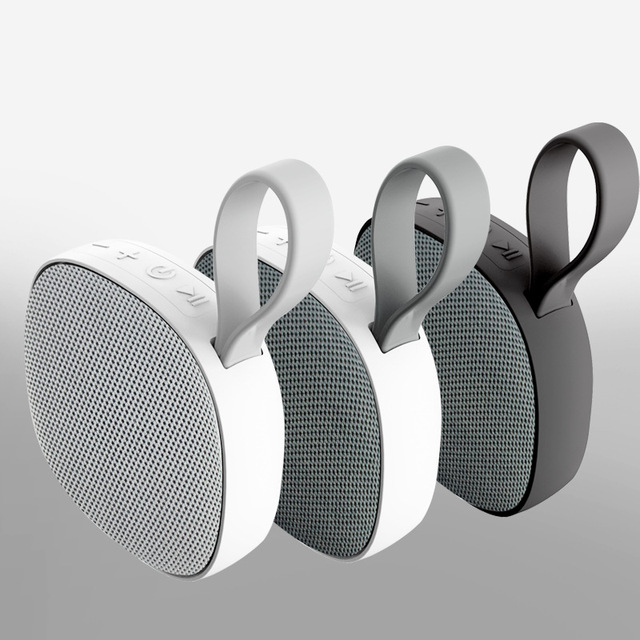 V5.0 Portable Fabric Wireless  Speaker  IPX4 Waterproof Mini Stereo Subwoofer Card Magnetic Suction
