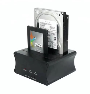 Màu Đen di động SSD <span class=keywords><strong>HDD</strong></span> kép bay Docking Station cắm ẩn Clone hỗ trợ <span class=keywords><strong>USB</strong></span> 3.0 2.5 inch 3.5inch Sata SSD <span class=keywords><strong>HDD</strong></span> trường hợp Docking - Product Image 1