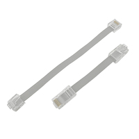 20cm RJ45 Cable Flexible Cable plano 8P8C Conector Cuerpo corto Enchufe modular
