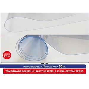 COLIBRI Transparent Crystal Tablecloths 140cm Wide 50mt Thick 0.15mm-Premium <b>Table</b> <b>Covering</b> - Product Image 1