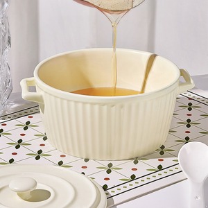 Pot à huile de piment en céramique à double anse, résistant aux hautes températures, pour usage domestique, pot à assaisonnement de cuisine, huile de piment - Product Image 2