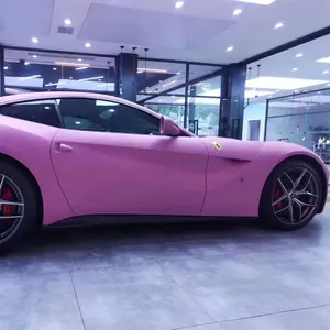 Cina Auto Pellicola Dell'involucro Dell'automobile Del Vinile Frosted Super Lucido Rosa Pellicola