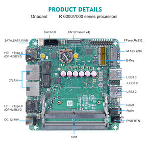 Usine <span class=keywords><strong>AMD</strong></span> R9 7940HS 7840HS 8845HS 6600H NUC carte mère 2 * DDR5 2 Lan 2 * USB2.0 2 * H-D/type-c 1 * RS232 X86 carte mère PC industriel - Product Image 3