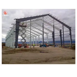 Light Steel Structure Building Workshop House Prefabricated Construction Precast Design For Industrial Prefab Warehouse