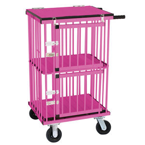 Kereta dorong anjing hewan peliharaan portabel kandang acara troli anjing aluminium troli acara hewan peliharaan - Product Image 5