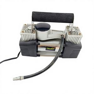 Compresseur d'air de voiture portable TOLHIT 12v DC en métal, double cylindre, <span class=keywords><strong>gonfleur</strong></span> de pneus professionnel 150PSI, pompe de gonflage électrique silencieuse - Product Image 1