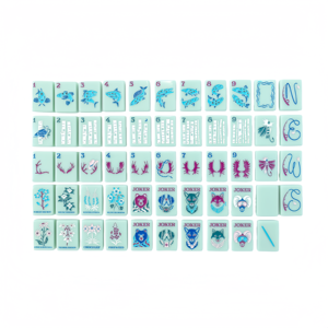 En stock – Vente en gros – Jeu de Mahjong américain de luxe en acrylique gravé, 160 tuiles - Product Image 5
