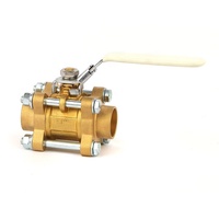 Vanne à boisseau sphérique en laiton forgé pour oxygène médical, 1/2 ", 1 ", 2 ", 4 ", trois pièces, vanne d'isolement, meilleur prix OEM, usine chinoise