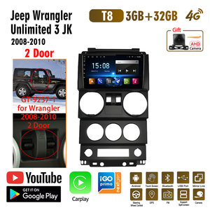 Radio Estéreo para coche de 10,1 pulgadas 2 + 32GB para Jeep Wrangler/JK 2007-2018 Jeep Patriot 2009-2016 <span class=keywords><strong>Dodge</strong></span> Ram 1500 2500 2009 2010 2011 2012 - Product Image 2