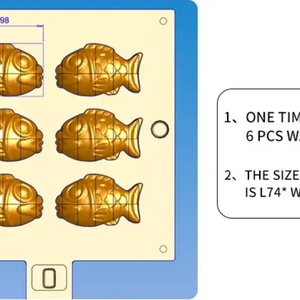 Máquina para Hacer Waffles Industrial de Acero Inoxidable Económica para Pequeñas Empresas, Máquina para Hacer Waffles Giratoria Digital con Temporizador Digital - Product Image 6