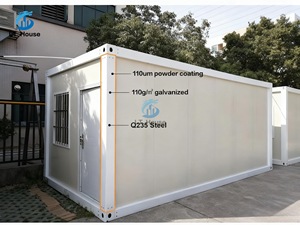บ้านเคลื่อนที่สำเร็จรูปเหล็กแบบโมดูลขนาดเล็ก 20 ฟุต ราคาประหยัด ทันสมัย แบบแพ็คสำเร็จพร้อมขาย - Product Image 3