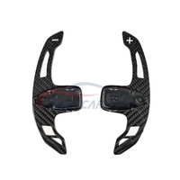 Manette de vitesse en fibre de carbone noire pour accessoires d'intérieur Mercedes Benz