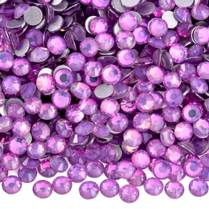 Strass en gros Oleeya, cristaux d'opale rose SS6-SS30, verre à dos plat, non thermocollants, pour accessoires DIY et gobelets - Product Image 3