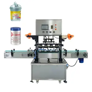 High Quality Automatic Line Liquid Ethyl Alcohol Barrel Filling Sealing Machine For Hospital/ Home Safety Tissue Production