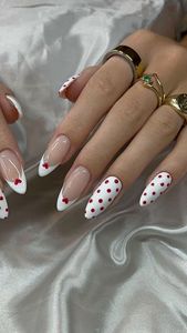 Uñas Postizas con Diseño Francés <span class=keywords><strong>de</strong></span> Puntos, Micro Puntos en la Línea Clásica Blanca <span class=keywords><strong>de</strong></span> la Sonrisa, Toque Moderno en una <span class=keywords><strong>Manicura</strong></span> Francesa Atemporal - Product Image 5