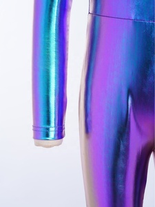 ชุดจั๊มสูทเมทัลลิกขาบานสำหรับเด็กผู้หญิงอายุ 6-16 ปี เหมาะสำหรับงานปาร์ตี้ธีม งานแสดงบนเวที ชุดเต้นรำเด็ก ชุดแข่งขัน - Product Image 4