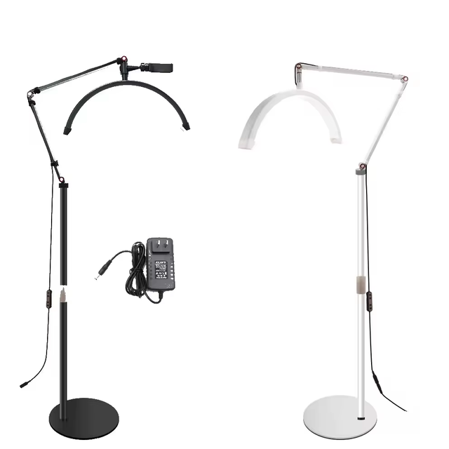 Half Moon Arc LED Ring Light - Professional Stable Lighting for Eyelash Extension, Nail Salon & Beauty Tattoo