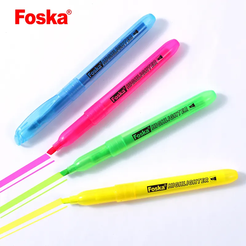 Foskaステーショナリーオフィス用品カラフルな蛍光ペンマーカーペン