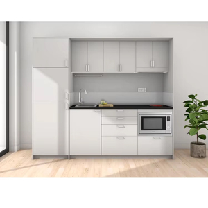 Ensemble de meubles de <span class=keywords><strong>cuisine</strong></span> modernes RTA faciles à installer, armoires de <span class=keywords><strong>cuisine</strong></span> rectangulaires de petite taille avec évier <span class=keywords><strong>et</strong></span> appareils - Product Image 1