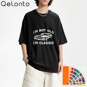 T-shirt oversize in maglia di cotone 100% Casual alla moda grafica nera 'I'm Not Old I'm Classic' con stampa auto d'epoca - Product Image 1