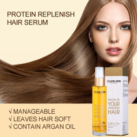 LUXLISS Sérum Capillaire Réparateur à la Kératine, Brume Capillaire Lissante, Spray Protège-Chaleur Protéines Vitamine E, Huile Capillaire Anti-Frisottis et Brillance