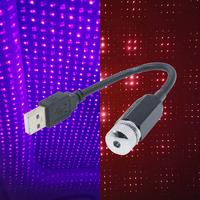 1 pièce Mini projecteur LED USB pour toit de voiture, lumières décoratives d'ambiance intérieure, effet ciel étoilé nocturne