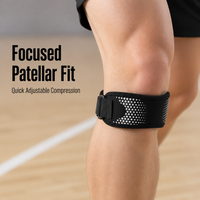 Sangle de soutien rotulien réglable en EVA et nylon avec boucle rapide, compression pour la course, le cyclisme, le basketball, le fitness et les sports – Soutien du genou