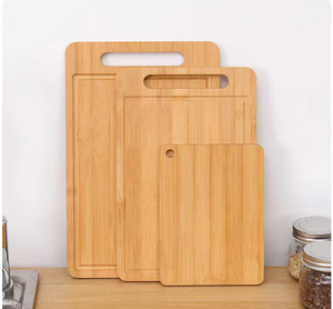 <span class=keywords><strong>Planche</strong></span> à découper multifonctionnelle double face <span class=keywords><strong>en</strong></span> <span class=keywords><strong>bois</strong></span> massif <span class=keywords><strong>de</strong></span> bambou avec poignée - Product Image 3
