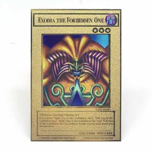 3 Egyptian God yu gi oh Custom Stainless Steel Metal English Limited YUGIOH CARD Gold Full Golden TRADING CARD GAMES - Product Image 3