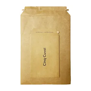 Brown Kraft Paperboard Envelope Rigid Documents Paper Courier Mailing Bag Envelope