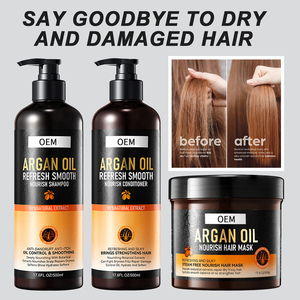 Set de Cuidado Capilar de 500 ml de la <span class=keywords><strong>Mejor</strong></span> Calidad, Champú Antiencrespamiento con Aceite de Argán <span class=keywords><strong>y</strong></span> Coco Natural, Tratamiento Capilar Orgánico Nutritivo e Hidratante - Product Image 4