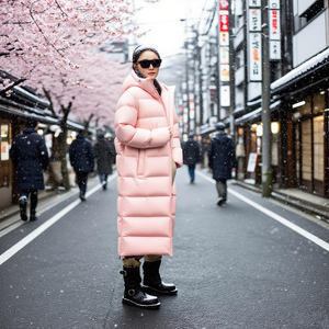 Chaqueta larga de plumón para <span class=keywords><strong>mujer</strong></span>, impermeable, a prueba de viento, cálida, chaqueta acolchada de algodón, <span class=keywords><strong>gabardina</strong></span> negra, nueva moda de invierno, OEM simple - Product Image 5