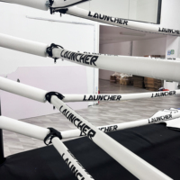 Anneau de boxe en acier renforcé avec revêtement en cuir PVC, accessoires durables, clôture de ring de combat, housse de protection de barrière, housse de corde extérieure