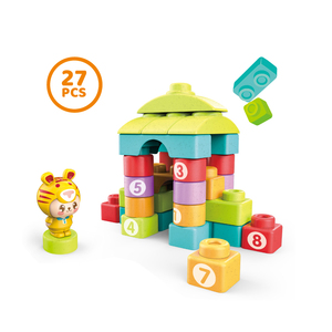 Jouets Lucky, ensemble de blocs de construction en plastique de 27 pièces, petit paradis d'animaux et d'insectes, assemblage de particules, modèle éducatif, jouet - Product Image 1