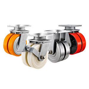 4 "5" 6 "8" 10 "12" Branco Duplo Roda 2 Ton Rodas Gêmeas Projeto Rodízio Aço/nylon Rodízio Super Heavy Duty Rodas - Product Image 1