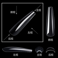 240 pièces/boîte Extra Long Gel doux ongles conseils 12 tailles beauté des ongles couverture complète clair faux ongles