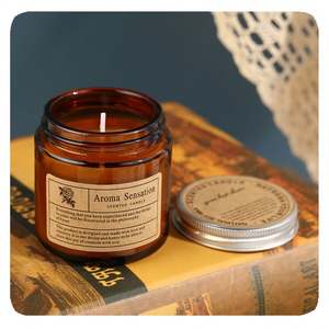 Velas Aromáticas de Cera de Soja con Aroma a Vainilla Marrón, Sal Marina y Salvia, de Lujo, al por Mayor, Marca Privada FM - Product Image 1