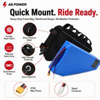 Kit batterie vélo électrique Ansen 48V 30Ah en forme de triangle 1440Wh INR21700-50G avec BMS à équilibrage actif et chargeur, autonomie maximale 48V, série 1000 cycles