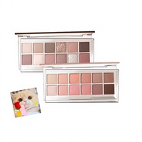 Palette de fards à paupières Joocyee/Yaose 12 couleurs, imperméable, mat/métallique/brillant, tons neutres de la terre, maquillage léger pour tous les jours