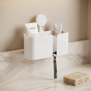 Armadietto portaoggetti a parete con ventosa, senza perforazioni, per bagno e dormitorio, modello H007 - Product Image 2