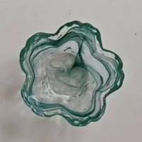 Petit bol en verre marbré soufflé à la main, design créatif, pour masque de soin, mélange de condiments, trempette, bougie chauffe-plat et bibelots