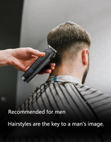 Tondeuse à cheveux professionnelle pour barbier, rechargeable par USB, sans fil, pour hommes, voyage, verrouillage, maison, hôtel, anglais