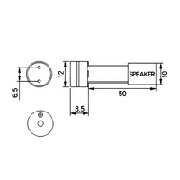Haut-parleur miniature 12085 16 ohms 1,5-3,3V avec connecteur mini pour PC, carte mère, boîtier interne, buzzer, alarme sonore