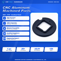 Pièce usinée CNC en aluminium de qualité marine, usinage par fil d'aluminium, anodisation or, rectification pour pince robotique et robot humanoïde
