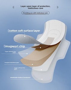 Serviettes hygiéniques OEM pour le commerce extérieur, vente en gros, exportation sur le marché africain, serviettes hygiéniques imprimées bleues, version <span class=keywords><strong>épaisse</strong></span> et ultra-fine - Product Image 4