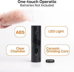 2 Pcs Plastic Household Spice Automatic Salt and Pepper Set with USB Charging Stand - Product Image 3