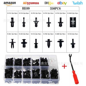 HE09 350PCS Car Body Trim Panel Plastic Push Rivet Fastener Kit Nylon <b>Clips</b> <b>Buckles</b> for Repair Replace - Product Image 5